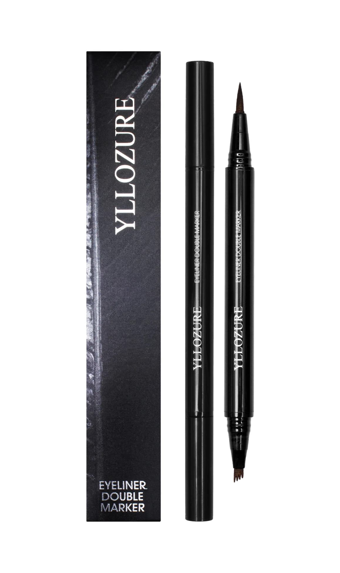 YLLOZURE Подводка для глаз двойная Double Eye Liner жидкая, 2 мл — Коричневый
